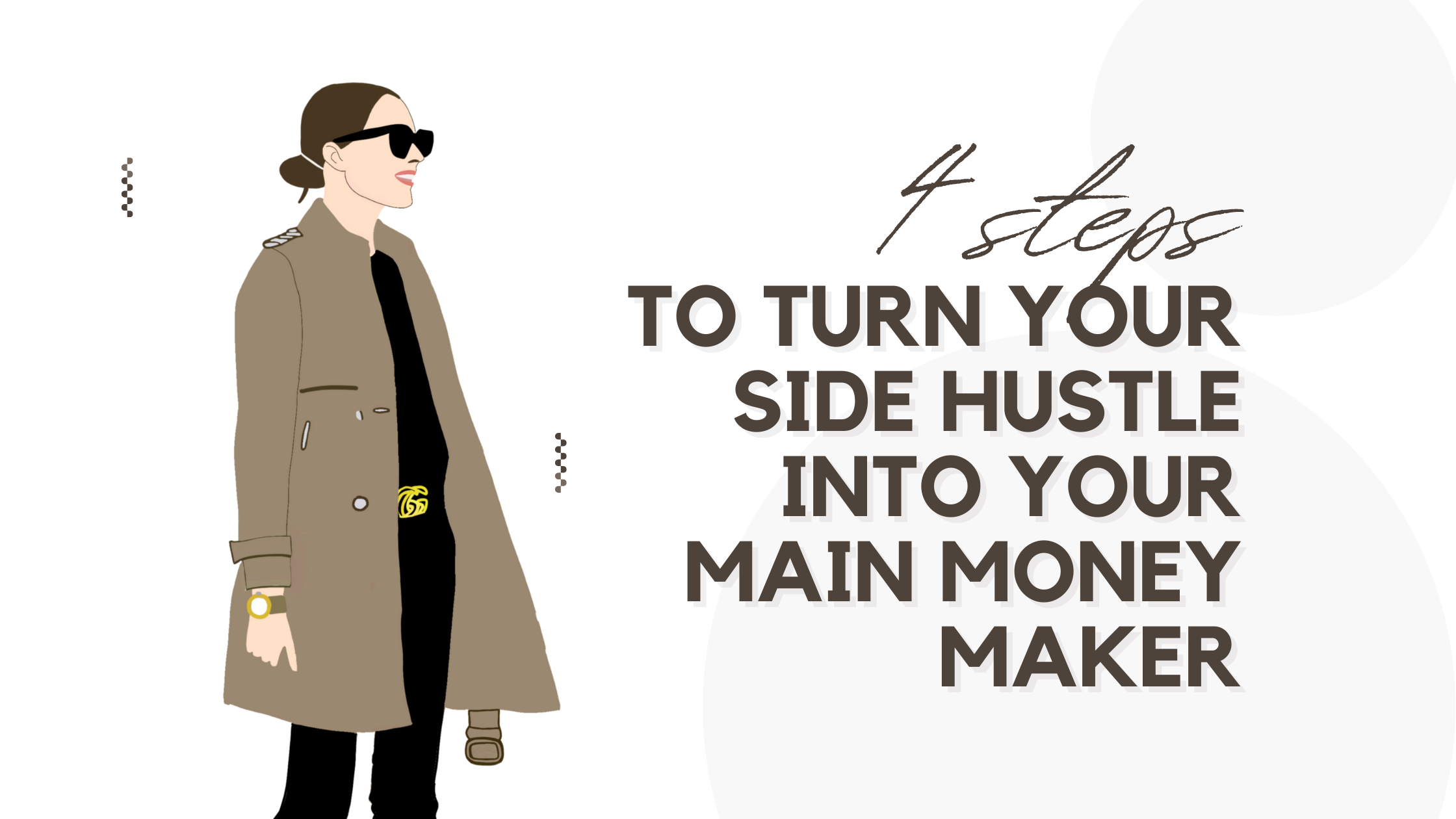 turn your side hustle to full time business entrepreneur lady